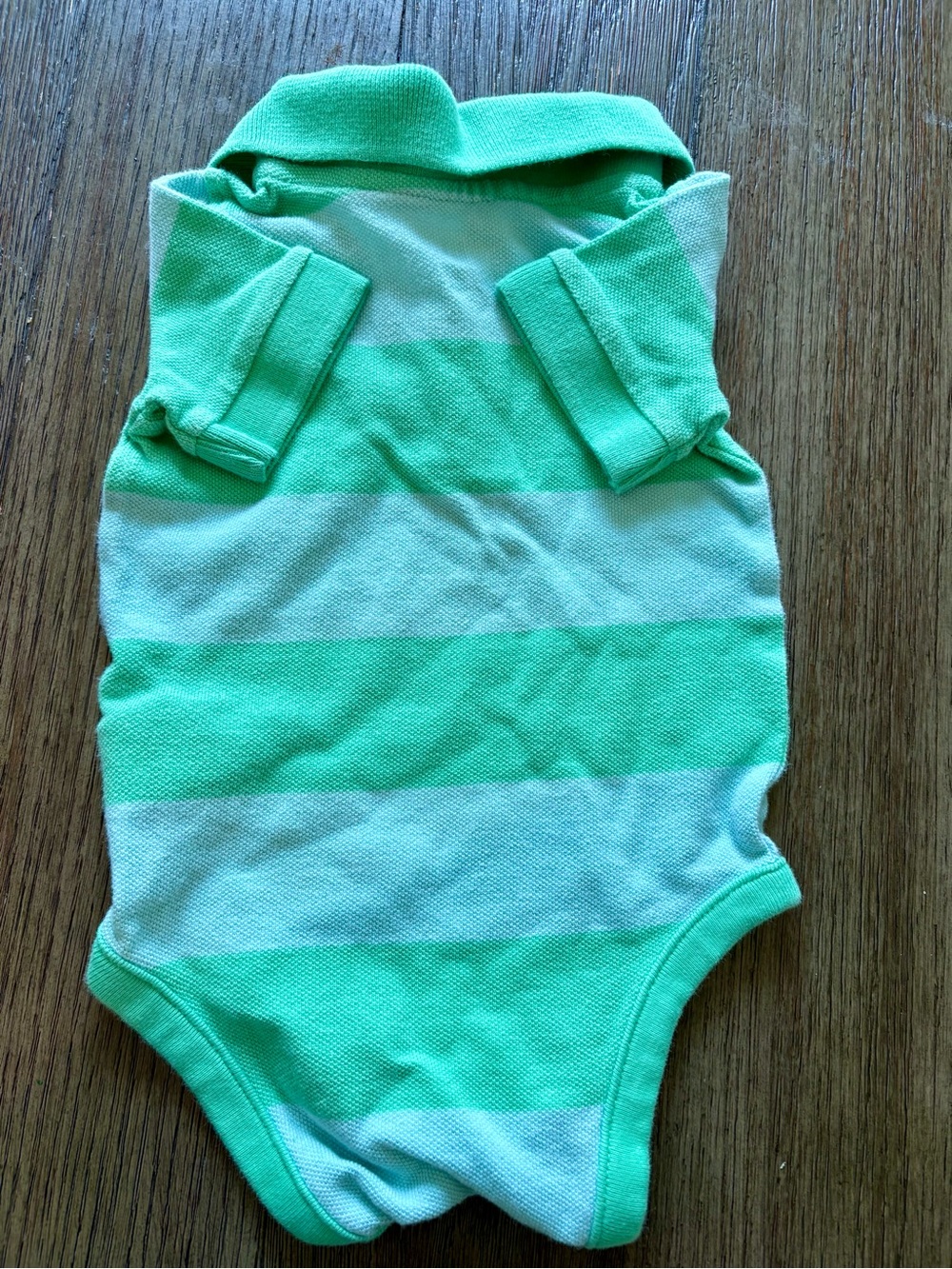 Baby GAP Green Striped Polo Shirt and Khaki Outfit - Picture 4 of 6